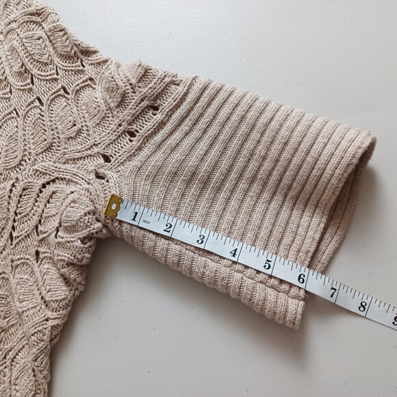 Sisters Open Front Vine Knit Cocoon Cardigan - Picture 12 of 16